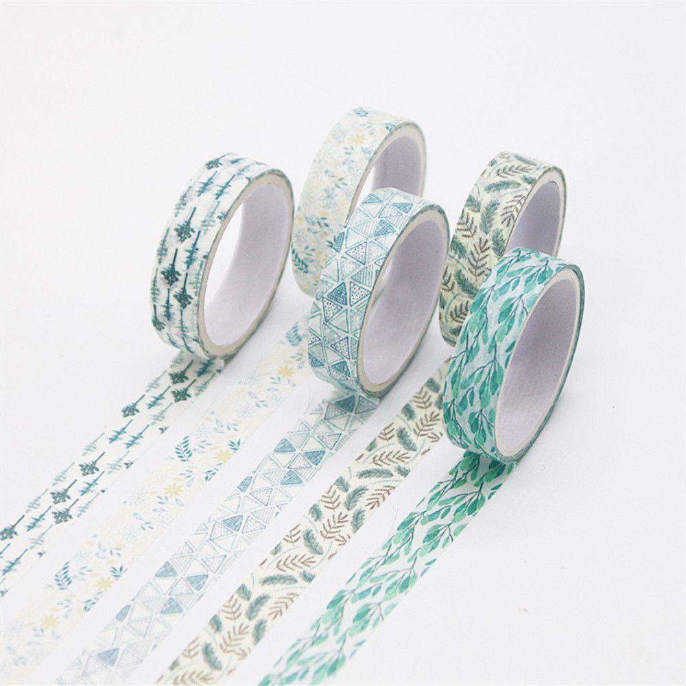 5Rolls/box Decorative School Supplies Masking Tape Washi Tape Adhesive Scrapbooking