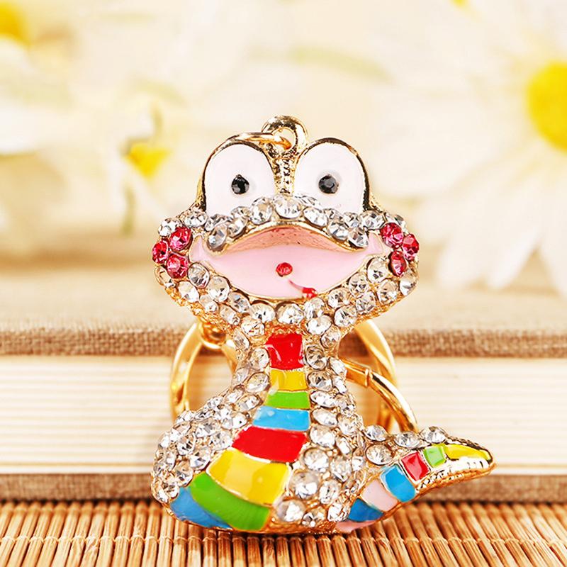 Творческая новинка, милый брелок в виде змеи со знаком зодиака, мультяшное животное, брелок, изысканный рюкзак, украшения, аксессуары, подарки