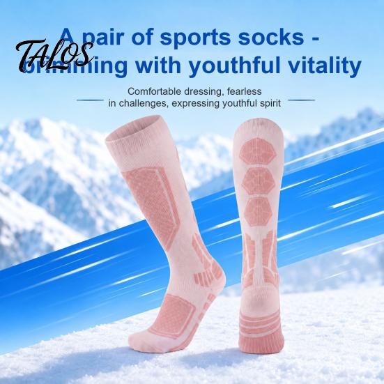 Anti-slip Skiing Gear for Snow Boots Cotton Ski Socks Women, Thermal Compression Snowboard Socks, Thickened Warm Moisture Wicking Winter Breathable