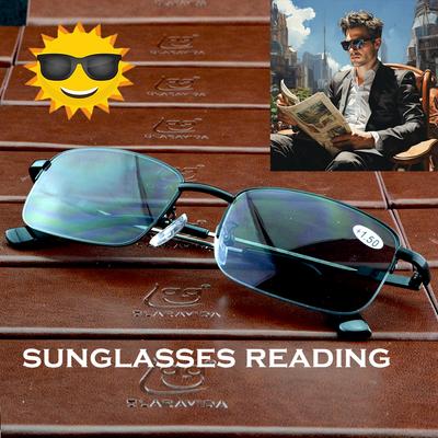 Clara Vida ДВА В ОДНОМ Солнцезащитные очки + Очки для чтения Прямоугольные многофункциональные очки для улицы от +1 до +4