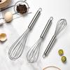 Stainless Steel Handheld Whisk Baking Egg Beating Milk Frothing 8/10/12 Inch Wire Whip With Ergonomic Handle