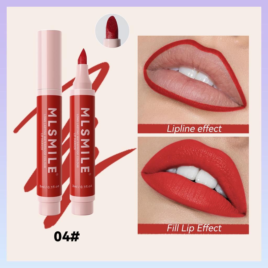 Lipstick Pencil Waterproof Sexy Red Nude Purple Matte Tint Lipstick Lasting Lip Liner Pen Longlasting Makeup Cosmetic