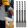4pcs   Set 12.7‑16mm Woodworking Square Hole Drill Bits Bearing Steel Square Hole Drill Bits
