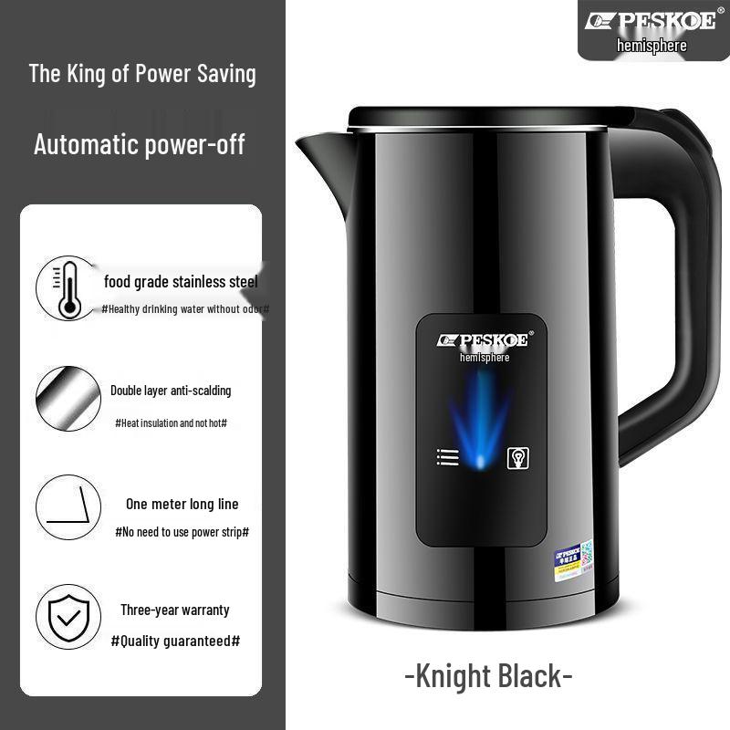 Прочный электрический чайник из нержавеющей стали - большой емкости, с термоизоляцией, термостатический, новая модель для домашнего использования