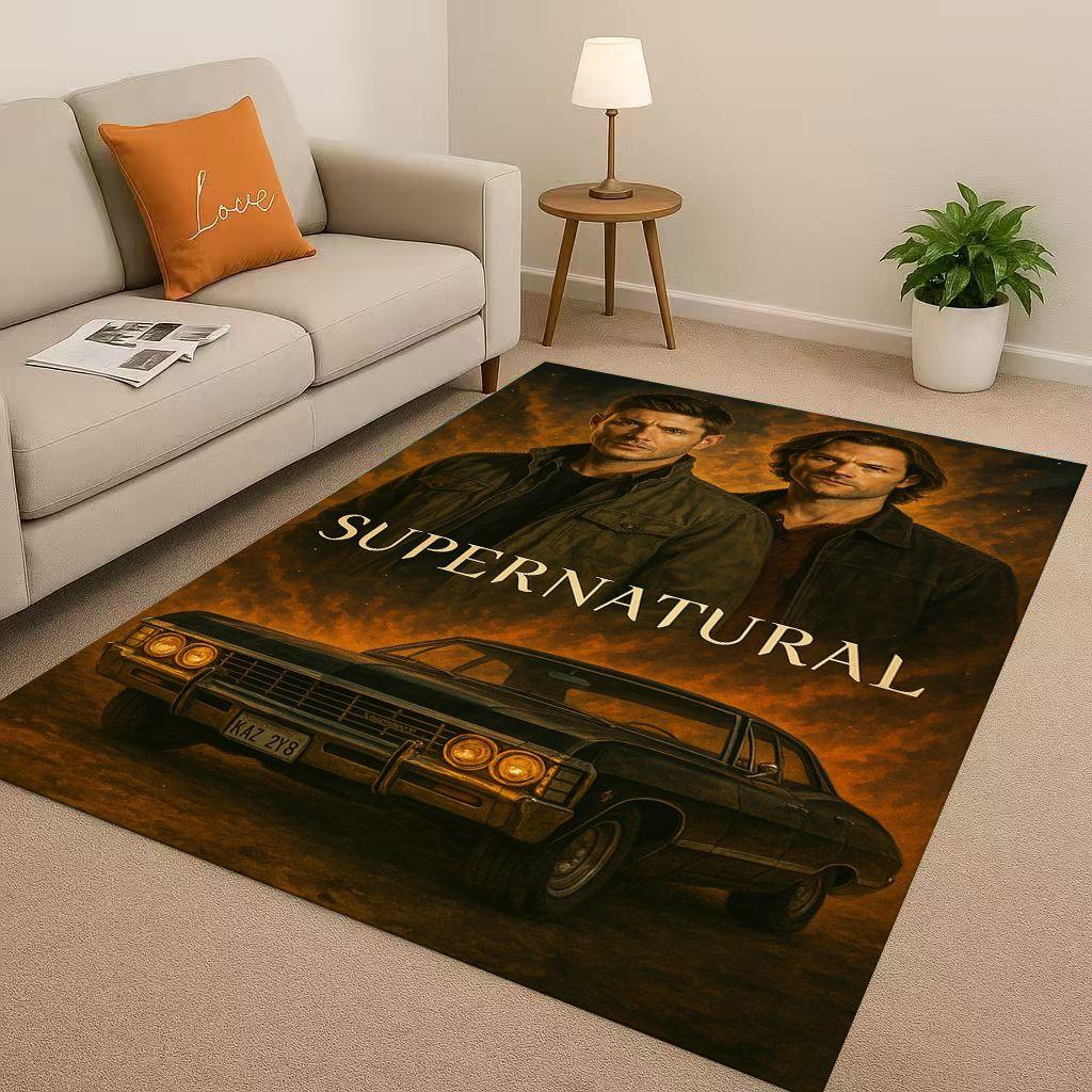 SPN Сверхъестественное Сэм Дин Винчестер ТВ Гостиная Нескользящий Ковер Мягкий Ковер для Спальни Игровой Комнаты Дивана, Домашний Декор Придверный Коврик