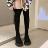 Women Boots Platform Over The Knee Boots Ladies Stretch Knitted Socks Long Boots Slip On Thick Bottom Winter Autumn Shoes Woman Thigh High Boots