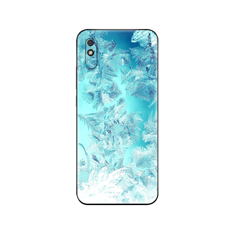 Черный ТПУ чехол для Xiaomi Redmi 7A 8 8A 9 9A 9C Чехол Redmi Note 8T 8 Pro T Note 9 9S 9 Pro Чехол Зимние Снежные Цветы Мода