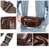 Cowhide Men's Bag Mobile Phone Waist Bag Genuine Leather Crossbody Bag Multi-functional Sports and Casual Crossbody Chest Bag