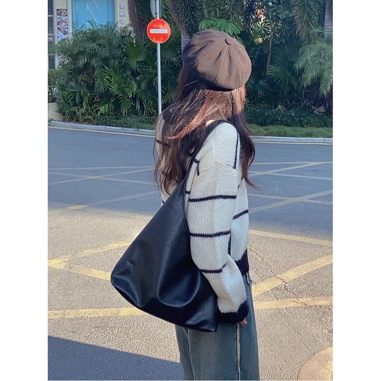 IELGY Женская сумка большой вместимости, простая сумка через плечо из мягкой кожи, сумка для мамы и ребенка в стиле ретро с косым плетением