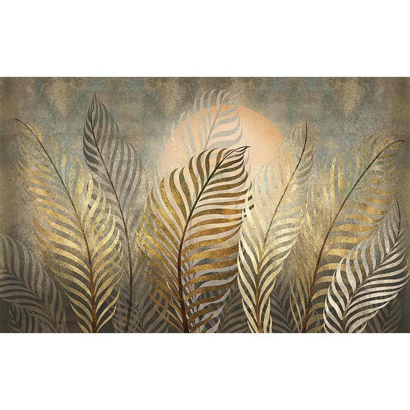 Европейский стиль 3D обои с золотым листом Искусство Ретро Ресторан Кафе Фон Стена Papel De Parede Креативный домашний декор 3D фрески