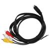 Mini DIN 10 Pin To 3 RCA Cable Male To Male Clear Signal Video Adapter Cord for TV Monitor