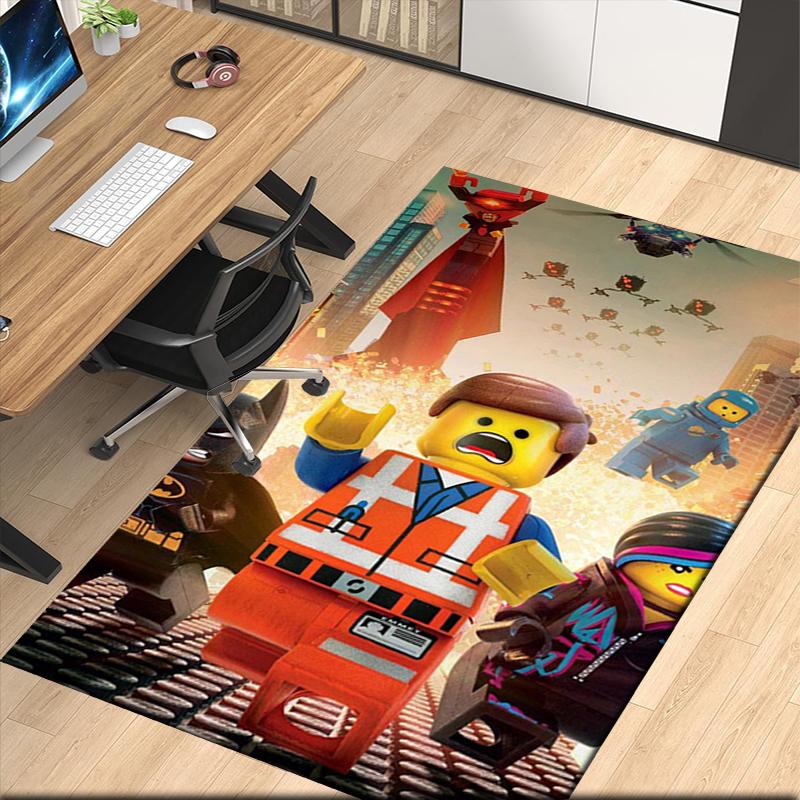 Lego Printed Carpet, for Office Chair Living Room Bedroom Kitchen Room Decor Gifts.