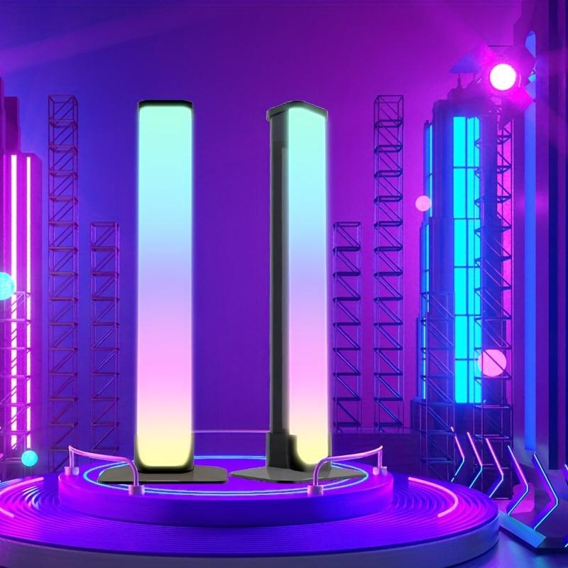 2 шт. интеллектуальных светодиодных световых полос, ночник RGB с пультом дистанционного управления и управлением через приложение, подсветка с синхронизацией музыки для игрового телевизора, украшение спальни, настольная лампа