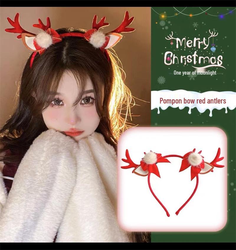 Christmas Lolita Antler Hair Clips: Super Cute Fairy Headband for Adults & Children, Mori Girl Style