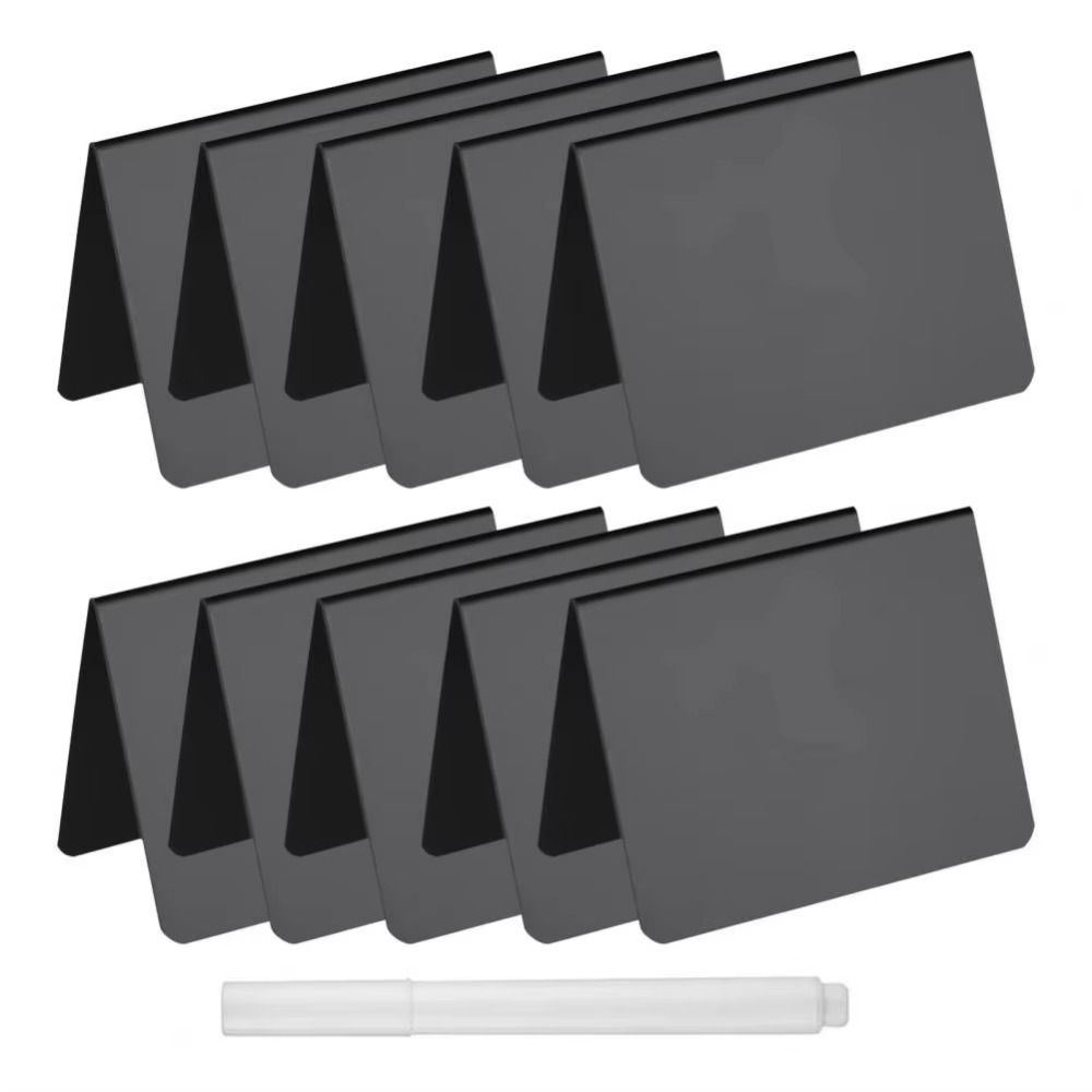 12/15/20/25Pcs with 2pcs White Pen Message Blackboard Signs Mini Chalkboard Tags  Party Supplies