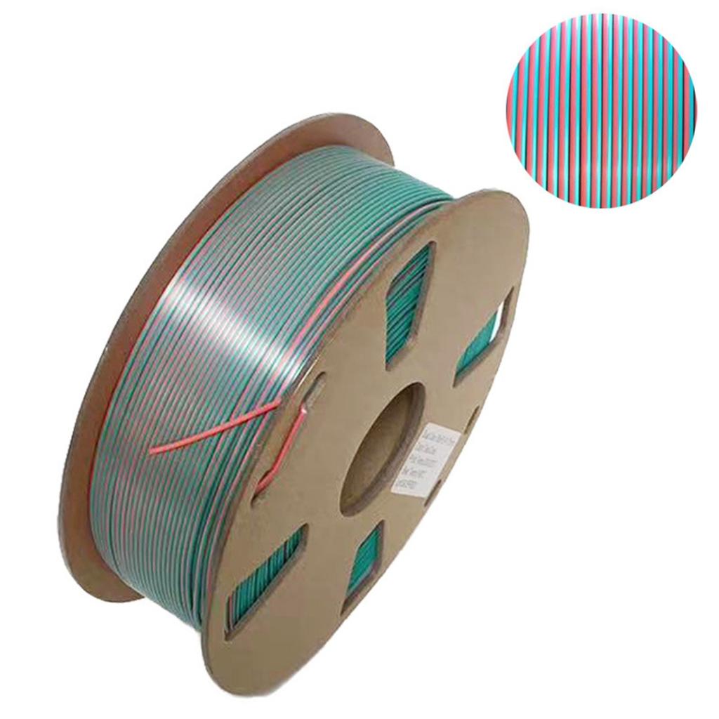 3D Printing Filament, Color Shiny PLA+ Filament 1.75mm, Silk Textures, 360°  Unveils Varied Colors, Dimensional Accuracy +/- 0.02mm, 1KG Spool(2.2lbs)