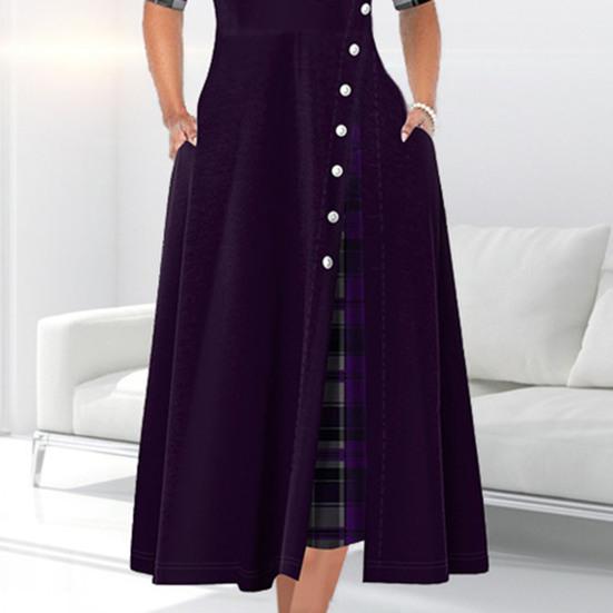 Леди Нижние юбки больших размеров в стиле пэчворк летнее платье в клетку с принтом из полиэстера женское красивое женское платье для путешествий