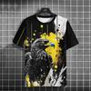 Men's T Shirt All Seasons Fashion Short Sleeve Eagle Print 3d T-shirts Street Casual Oversized Tee Shirt Men Clothing Pullover