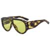 Women's oversized aviator sunglasses with a toad-eye frame