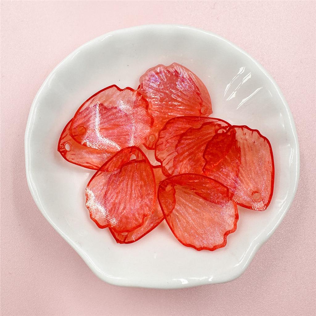 10 шт. 19*23 мм акриловые прозрачные бусины-лепестки цветов для изготовления ювелирных изделий, материалы из бисера