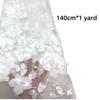 140cm*1 Yard 3D Flower Lace Fabric with Beads High Quality Embroidery Lace Fabric Handmade Clothing Sewing Fabric