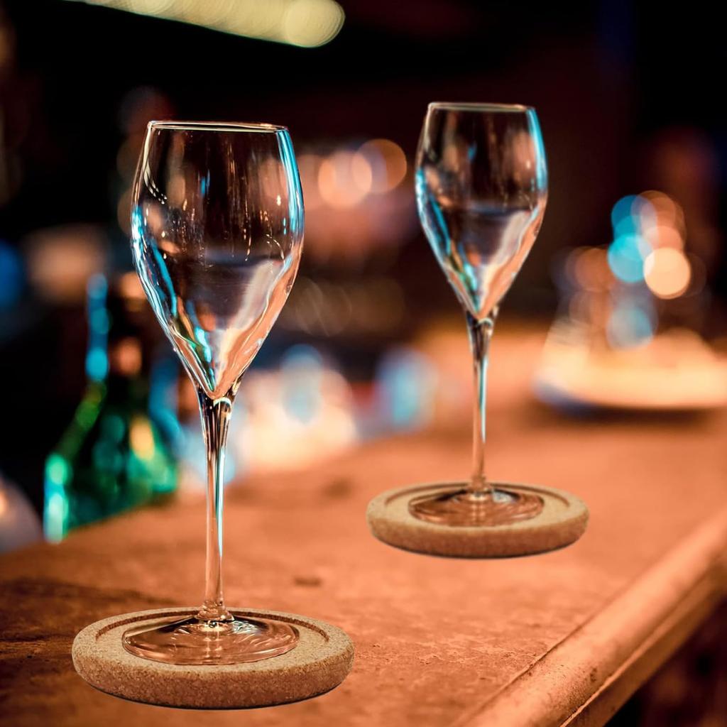 Подставки из пробки aninako, 12 штук, Деревянные круглые подставки, Диаметр 100 мм, Толщина 10 мм, Высокая плотность, Устойчивые к плесени, Термостойкие, Нескользящие,