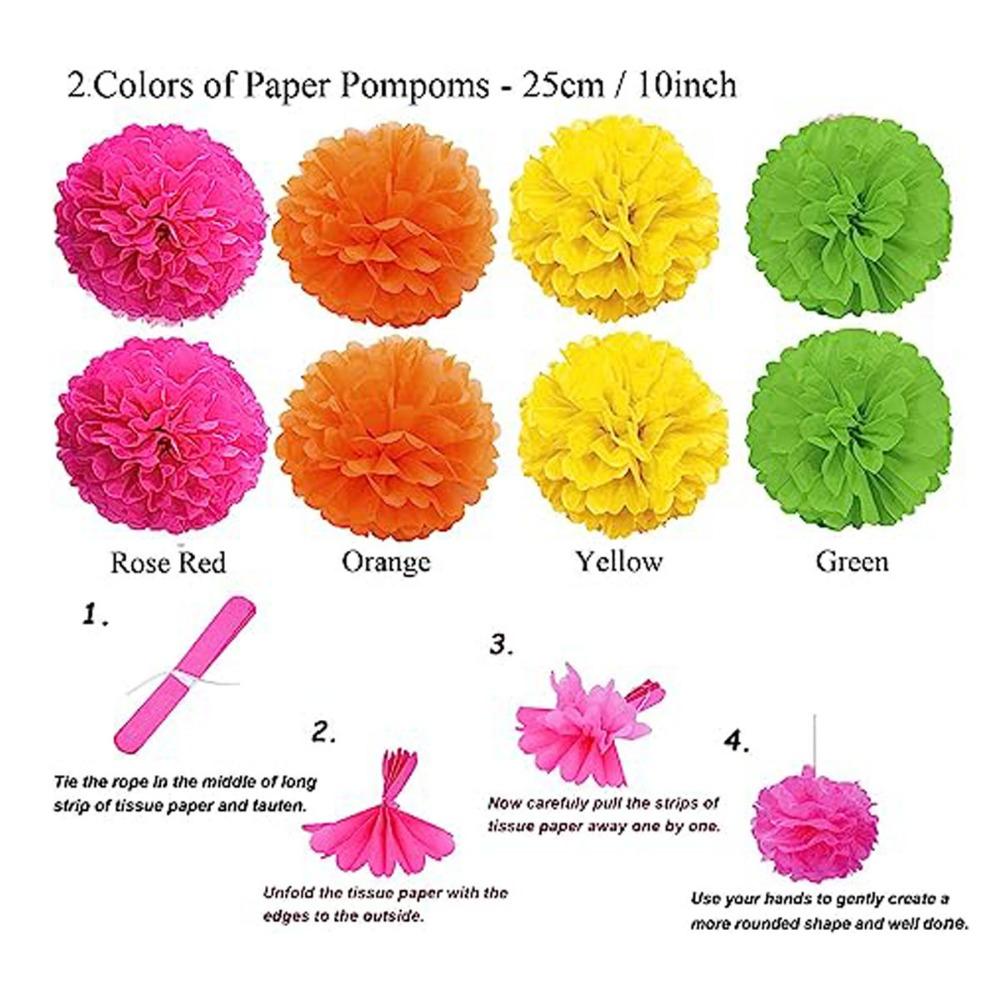 Украшения для вечеринки, подвесные бумажные веера, помпоны, цветы, гирлянды, горошек и треугольные флажки, наборы флагов для дня рождения, свадьбы, детского душа