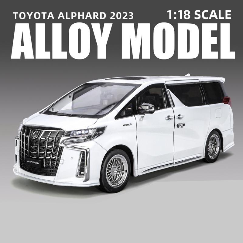 Новая 1/18 Toyota Alphard MPV Модель автомобиля из сплава Литая металлическая игрушка Коммерческие автомобили Модель автомобиля Звук и свет Симуляция Подарок для детей