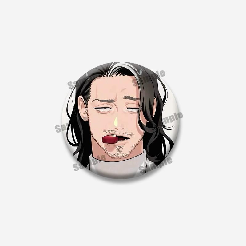 Gokurakugai Anime Enamel Pin Tao Saotome Alma Yoru Round Brooch Badge for Backpack Clothing Cute Cartoon Jewelry Accessory Gift