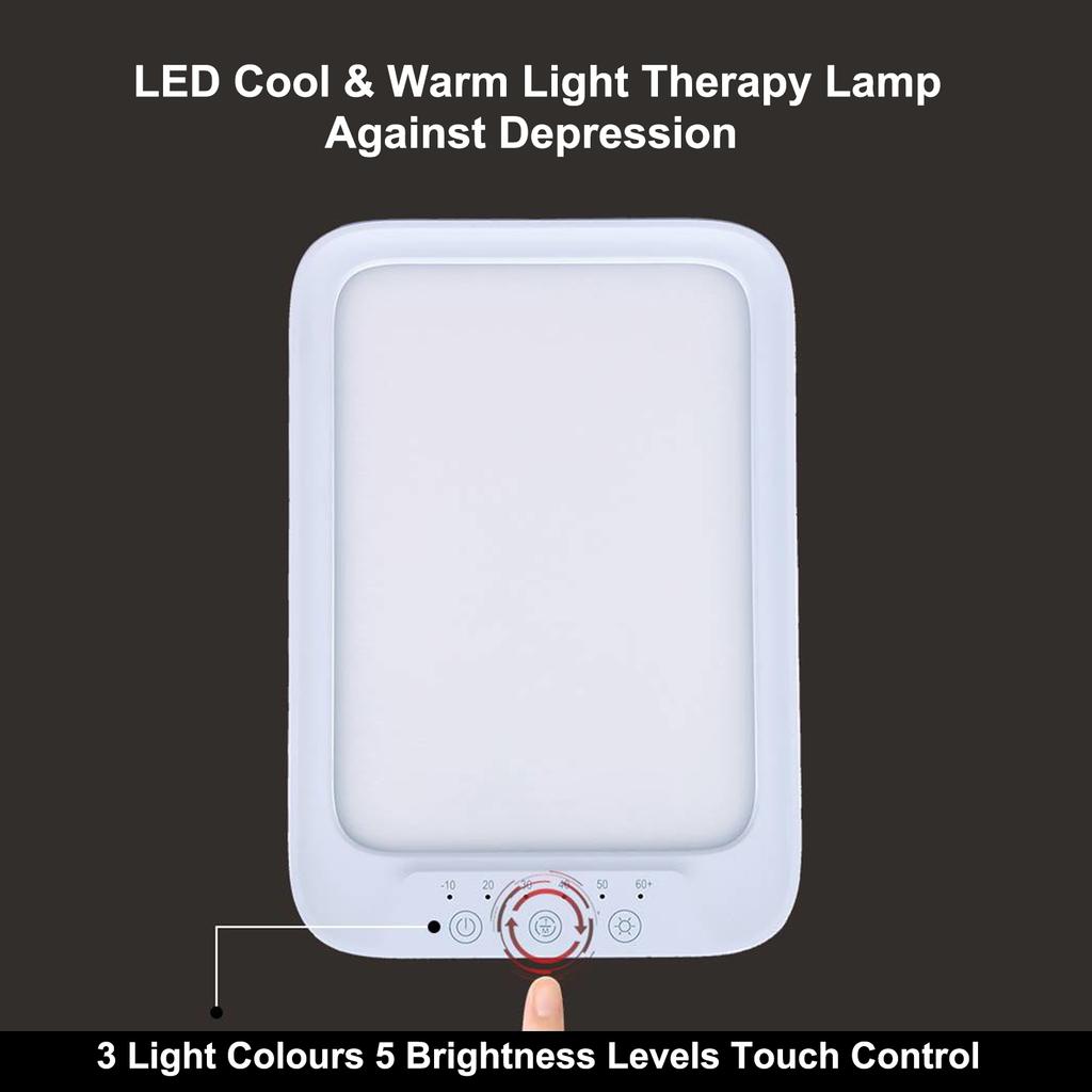 Светодиодная лампа дневного света 20000 люкс Холодный и теплый свет Лампа для терапии против депрессии 3 Цвета света 5