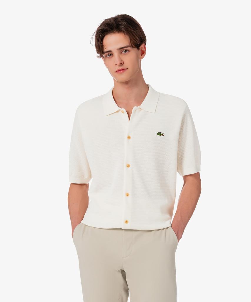 Мужской кардиган с коротким рукавом и фестонным краем Lacoste Ah457E-56G Xfj