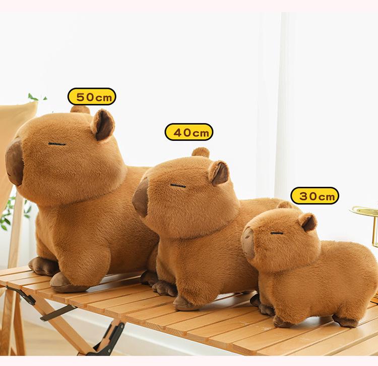 Cute Plush Capybara Doll & Pillow - Lying Version Birthday Gift