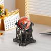 Faux Crystal Ball Display Stand Black Cat Animal Hand Holder Resin Statue Sculpture