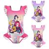 Kids Girls Anime Cartoon K-Pop Rumi Zoey Mira Print Ruffle Sleeveless One-piece Swimsuit Swimwear