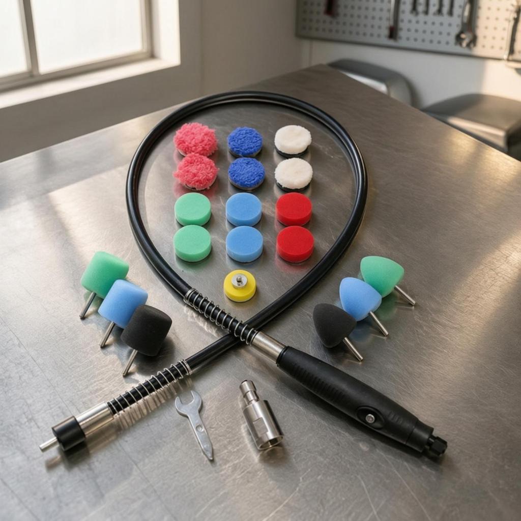 Комплект полировальных головок M14 с опорной тарелкой Компактный для мастерских, домашних проектов
