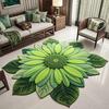 Sunflower Floor Mat Non-Slip Living Room Rug Farmhouse Area Rug Decorative Flower Carpet for Bedroom Playroom Bathroom