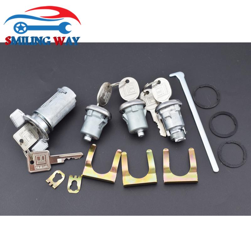 Ignition & Door & Trunk Lock Cylinder Key Kit For Buick Century Electra LeSabre Regal Riviera Skyhawk Skylark Park Avenue Reatta