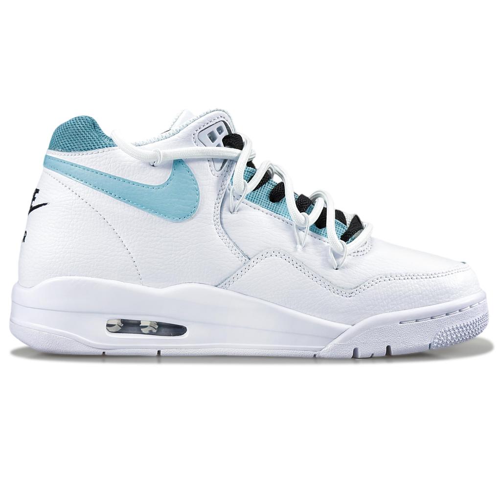 Nike Flight Legacy Graffiti Pony Abrasion Resistant Mid top Vintage Basketball Shoes Unisex Blue BQ4212-101(Team1283-)