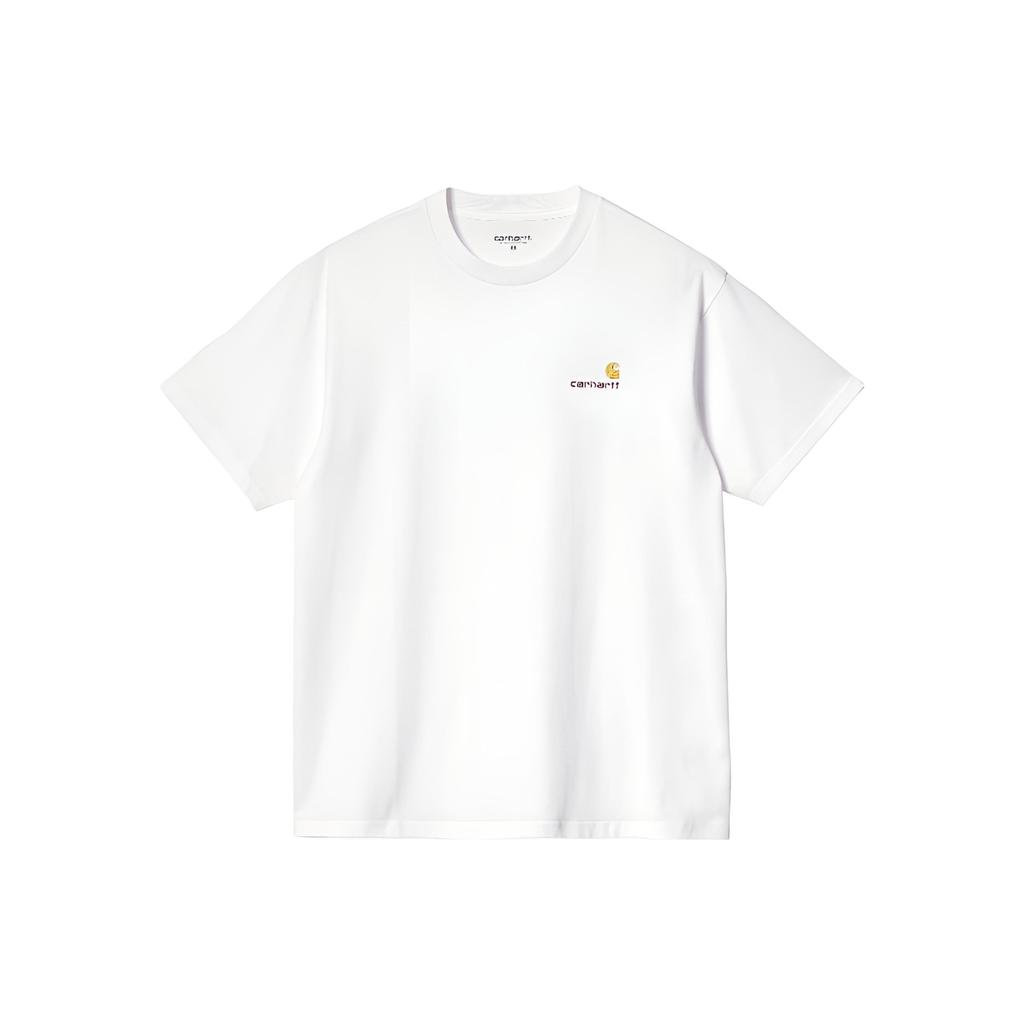 Carhartt WIP Мужская футболка American Script с коротким рукавом Белый Уличная одежда I029956-02-XX