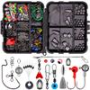 257pcs Fishing Tools Accessories Kit Set Including Jig Hooks Sinker Weight Swivels Snaps Outdoor Fishing Accessories Set
