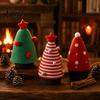 Cotton Rope Storage Basket Christmas Tree Shape Box with Lid, Decorative Fabric Woven Key Holder Lid Organizer, Dustproof Thread Container for