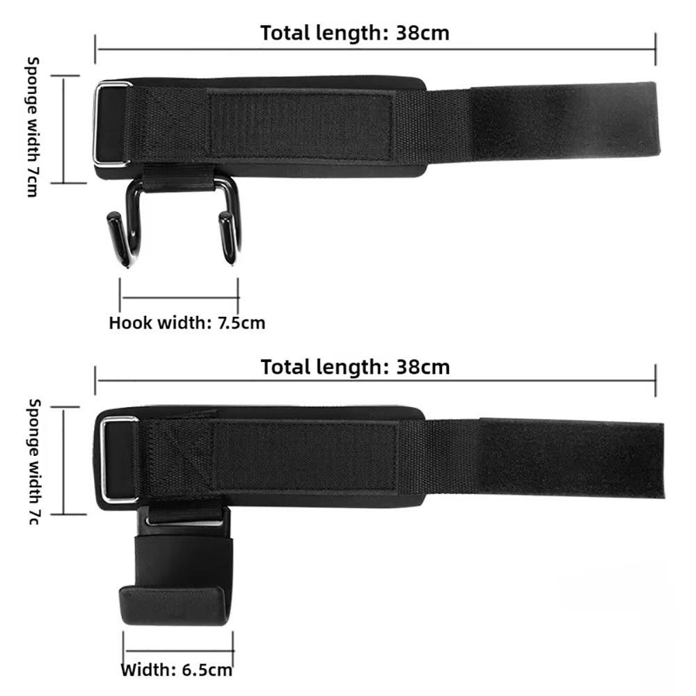 1/2Pcs Weight Strap Hand-Bar Wrist Strap With Wrist Wraps Gym Fitness Hook Weight Lifting Hooks