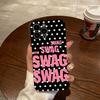 Чехол для телефона Samsung Galaxy S20 S21 S22 S23 S24 S25 FE Plus Note20 Ultra 4G 5G Глянцевая пленка Жесткая крышка из ПК Роскошный стиль Y2K SWAG