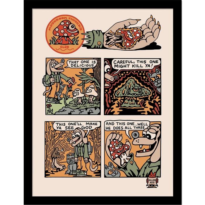 Плакат Клуба друзей грибов Killer Acid в рамке