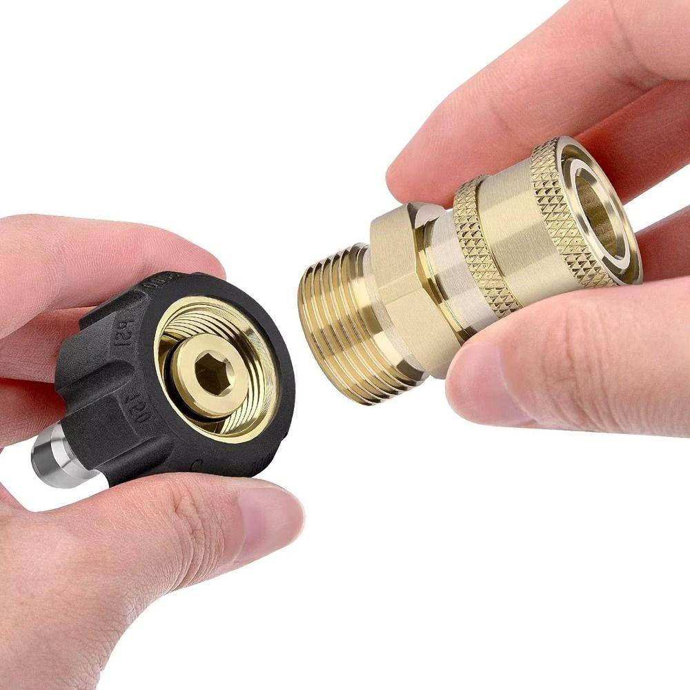2pcs Quick Connection Pressure Washer Adapter Set Pressure Washer Connector Car Wash
