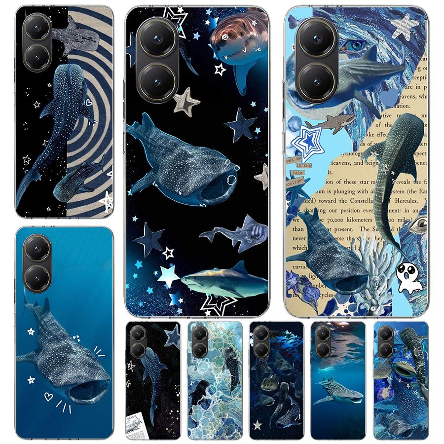 Чехол для телефона Xiaomi Poco X7 X6 X5 F7 Ultra F6 F5 Pro, Чехол-бампер Ocean Whale Shark для X4 Nfc F4 Gt F3 M6 M5S M5 M4 M3 Fundas Cover Coque