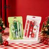 Christmas Stationery Sets for Kids 6PCS Set Students, Cute Patterns Print Holiday School Supplies Practical Supplies, Smooth Writing Tools Classroom