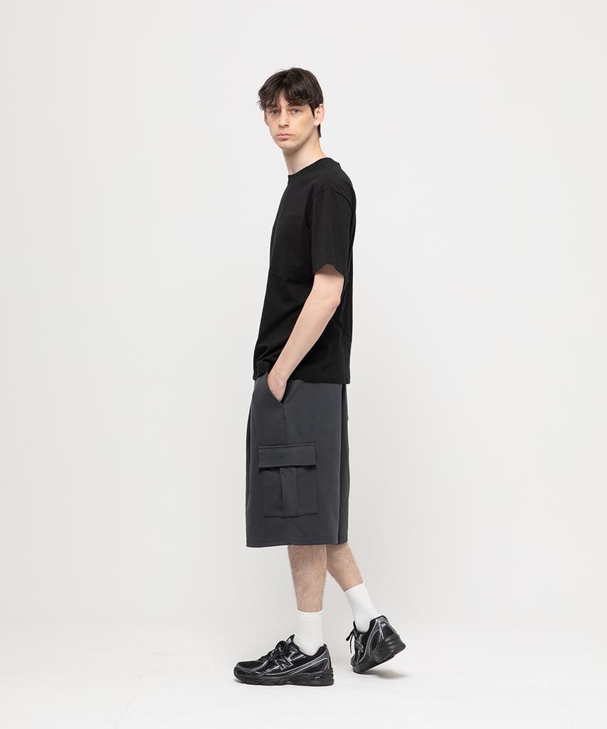 CHAMBROS [2-Pack] Cargo Pocket One-Pleat Bermuda Sweat Shorts