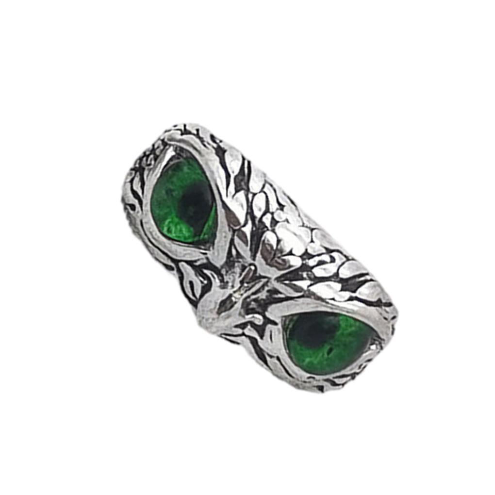 Кольцо Сова с глазом из нержавеющей стали, из сплава, регулируемого размера, кольцо с глазом, для вечеринки, повседневное, с металлическим блеском