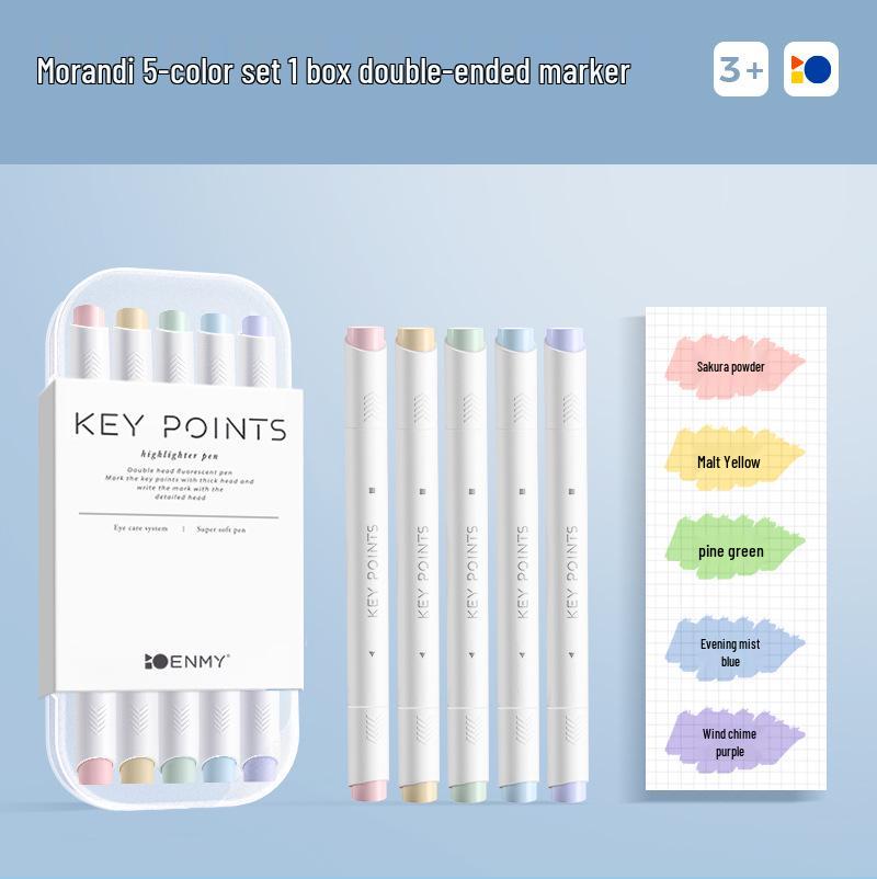 Enmi Оригинальный двухсторонний флуоресцентный маркер для студентов